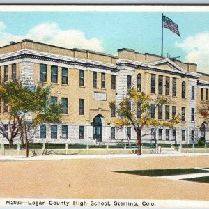 c1910s Sterling, Colo. Logan County High School HHT Co Litho Photo Postcard A206