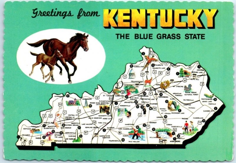 Postcard - Greetings From Kentucky, The Blue Grass State - Kentucky