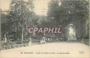 Old Postcard Bourges Garden City Hotel La Grande Allee