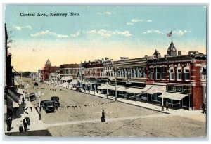 c1910's Central Avenue Cars Drugs Store  Kearney Nebraska NE Antique Postcard