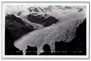 New Zealand Postcard Head at Franz Josef Glacier Castle Rocks c1910 RPPC Photo