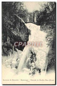 Old Postcard Grenoble Sassenage Surroundings Waterfall Chasm Blue Winter