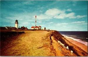 Highland Light, North Truro, Cape Cod MA Vintage Postcard D66