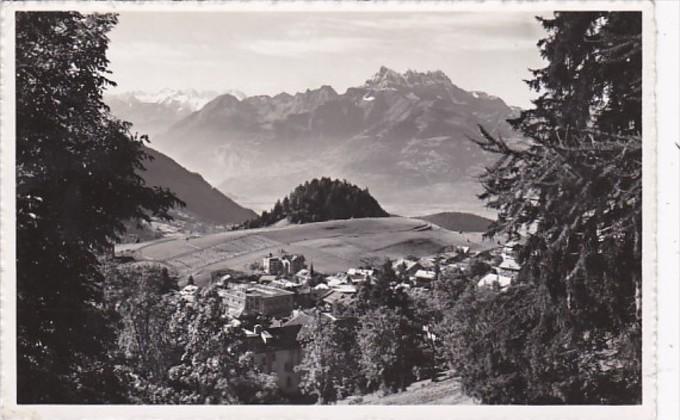 Switzerland Leysin La Boule de gomme et les Dents du Midi 1954 Photo