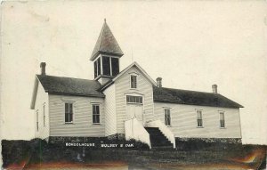 Postcard RPPC 1909 South Dakota Wolsey Schoolhouse occupation Beadle SD24-4809