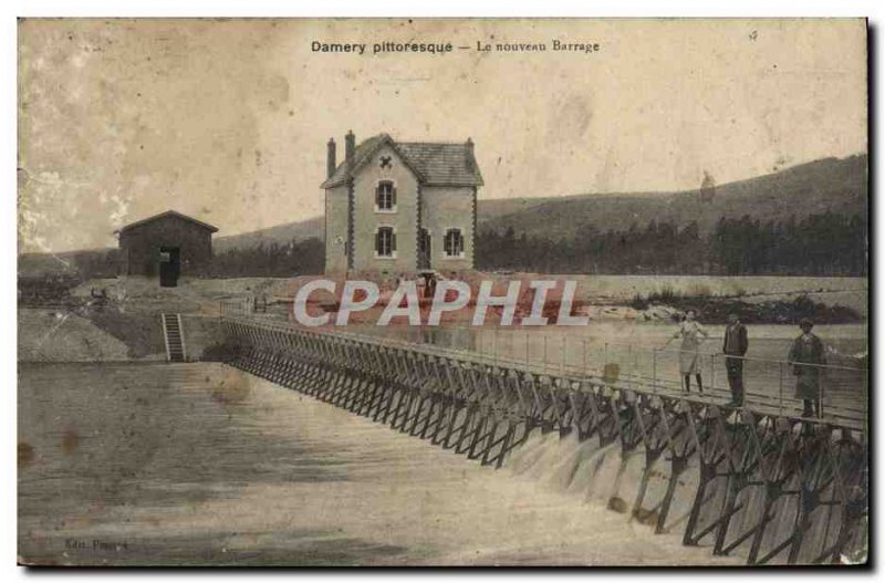 Old Postcard Damery Picturesque New Dam