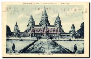 Old Postcard International Colonial Exposition Paris 1931 Temple d & # 39Angkor