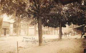 LP56 East Springfield  Pennsylvania RPPC Postcard Main St. 