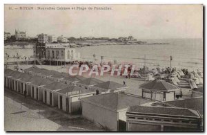 Royan Old Postcard New cabins and beach Pontaillac