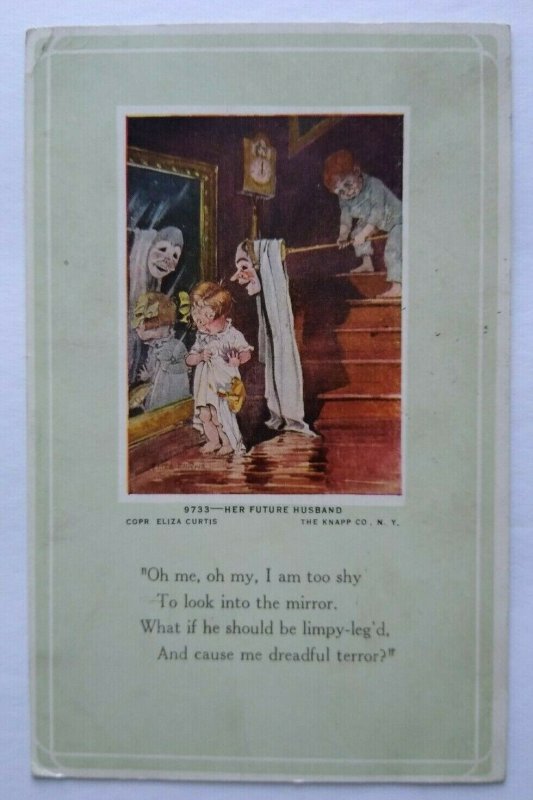Vintage Halloween Postcard Knapp Eliza Curtis Series 9733 Her Future Husband 