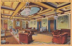 Utah Salt Lake City State Capitol Building Governor's Reception Room 1954