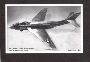 US Navy Air Force McDonnell XF-88 Jet Fighter Plane Airplane Aviation Postcard