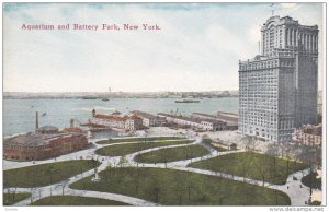 NEW YORK, 1900-1910's; Aquarium And Battery Park