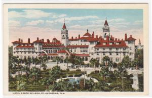 Hotel Ponce de Leon St Augustine Florida 1920c postcard