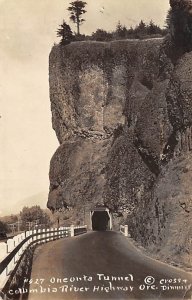 Oneonta Tunnel real photo - Columbia River Highway, Oregon OR  