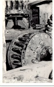 1950s Wood Gears Old Grist Mill Norris Dam Tennessee Real Photo Postcard