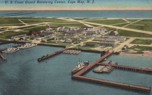 Vintage Postcard Aerial View US Coastguard Receiving Center Cape May New Jersey