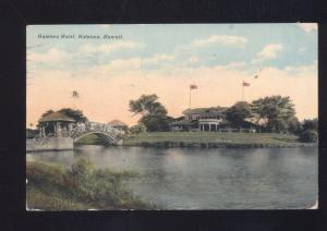 HALEIWA HAWAII TERRITORY HALEIWA HOTEL VINTAGE POSTCARD 1911 HONOLULU HI.