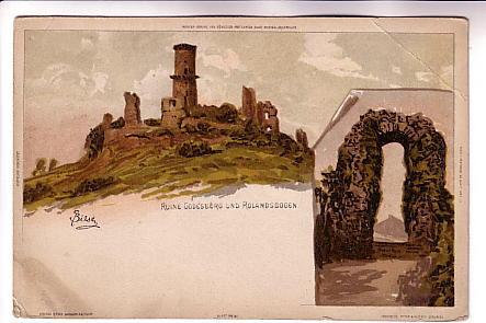 Bilsey, Ruins Godesberg, Arch Rolandsbogen Germany, Novitas-Verlag Von Kunstler