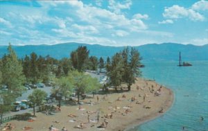 Canada Beach Scene Along Okanagan Lake Kelowna British Columbia