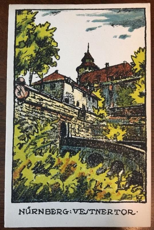 Colored original lithographs by Kara Schmidt-Wolfratshausen 1929 Nurnberg Lot