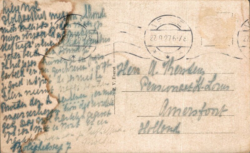 Denmark Vejle Nørrebrogade Vintage Postcard 08.72