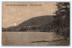 c1910s Tom's Hill From Lake Washining Twin Lake Connecticut CT Unposted Postcard