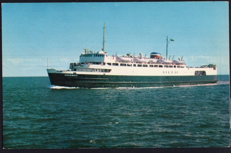 M.V.S. ABEGWEIT Ice Breaker Ferry Passenger NB to PEI pmV111 Chrome 1950s-1970s