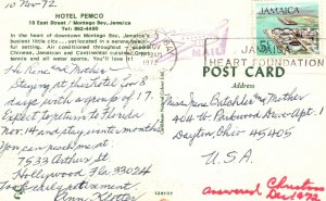 Vintage Postcard Hotel Pemco Bussiest Little City Downtown Montego Bay Jamaica