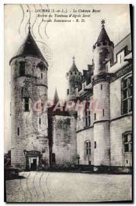 Old Postcard Loches The Royal Castle Entrance to the tomb & # 39Agnes Sorel R...