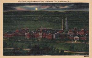 South Carolina Columbia Panoramic View Of U S Veterans' Facility By Night