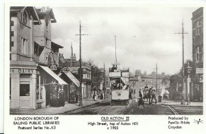 London Postcard - Old Acton II - High Street - Top of Acton Hill c1903  - U682