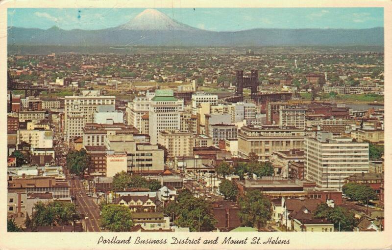 USA - Portland Business District and Mount St. Helens 01.91