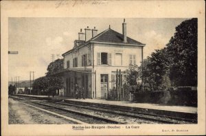 Roche-lez-Baupre France La Gare Train Station Depot c1910 Vintage Postcard