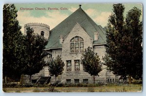 Paonia Colorado CO Postcard Christian Church Building Front View 1910 Vintage