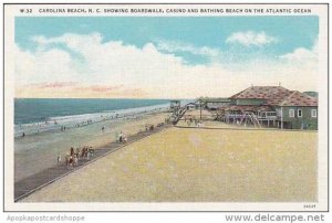 North Carolina Carolina Beach Showing Boardwalk  Casino And Bathing Beach On ...