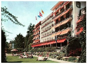 Carlton Hotel Tivoli Luceren Switzerland Postcard 4 x 6