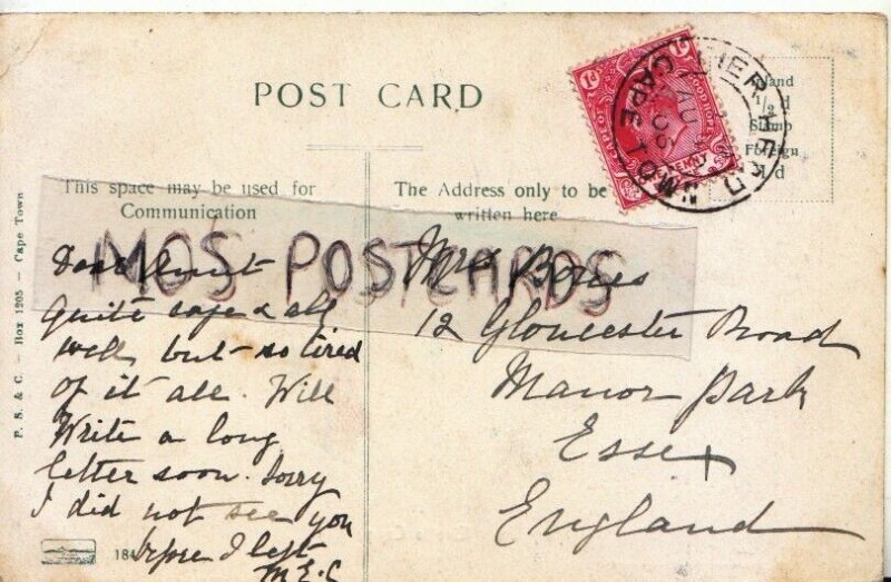 Genealogy Postcard - Bones - 12 Gloucester Road, Manor Park, Essex - Ref. R800