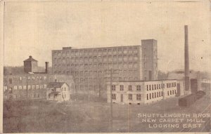 AMSTERDAM NY NEW YORK~SHUTTLEWORTH BROS NEW CARPET MILL-LOOKING EAST POSTCARD