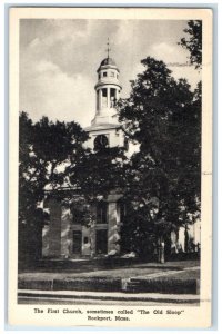 The First Church The Old Sloop Rockport Massachusetts MA Vintage Postcard