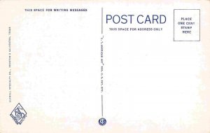 Loading Cotton Steamer Ship Houston Texas 1950s linen postcard