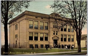 Homer Avenue School Cortland New York NY Grounds & Building Structure Postcard