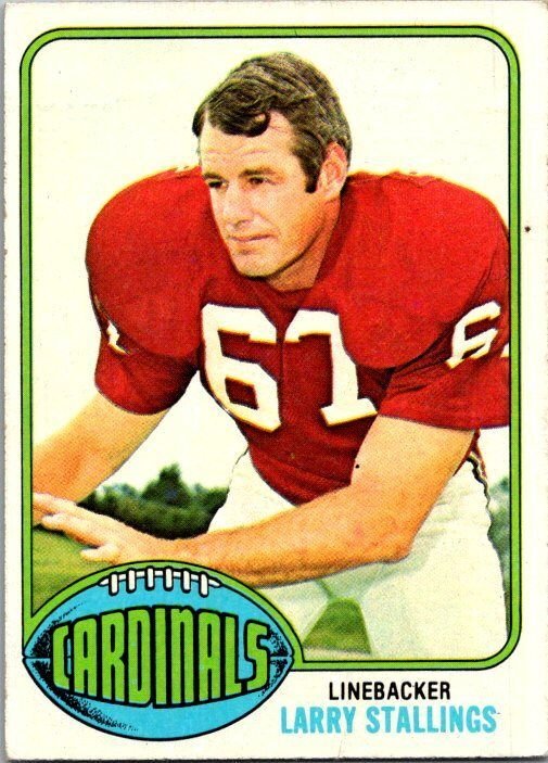 1976 Topps Football Card Larry Stallings St Louis Cardinals sk4293