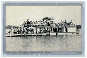 1941 The Dixie, Lake Webster North Webster Indiana IN Vintage Postcard