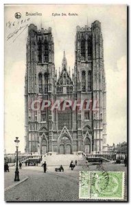 Old Postcard Brussels Eglise Ste Gudule