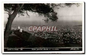 Old Postcard Barcelona Partial Vista Desde El Tibidabo