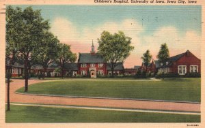 Vintage Postcard 1948 Children's Hospital Building University Of Iowa Iowa City