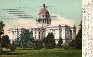 Sacramento CA-California, 1907 State Capitol Building Vintage Old Postcard