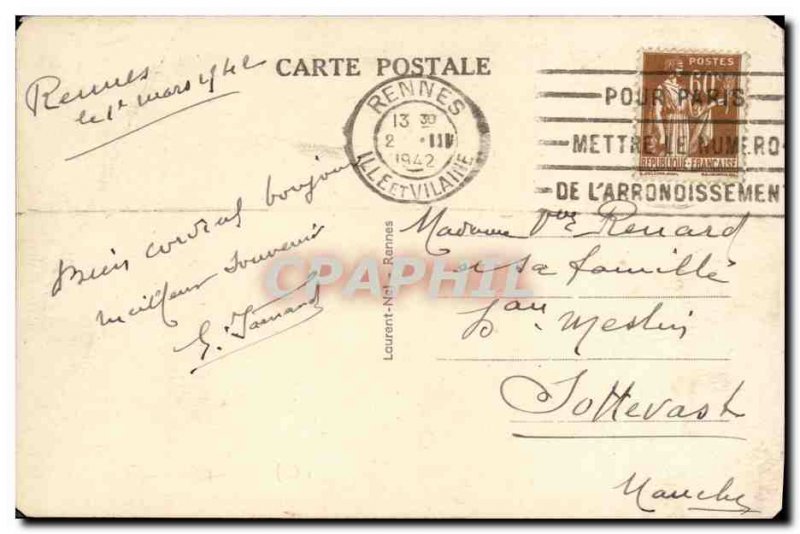 Old Postcard Rennes Palais du Commerce