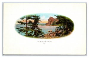 Cave Rock Lake Tahoe Nevada NV UNP Unused Vignette DB Postcard V4